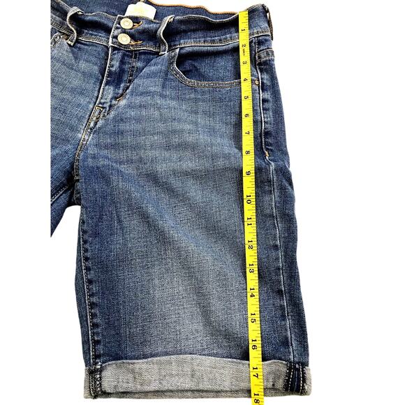 Levi's 515 Bermuda Shorts Women's Size 6 Midrise Cuffed Rolled Hem - Picture 10 of 10